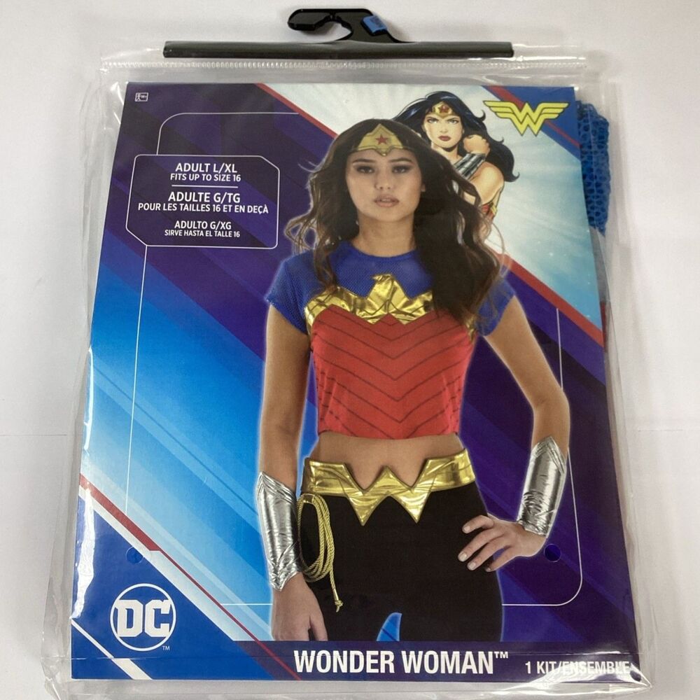 DC Wonder Woman Adult Halloween Costume Size L XL New in Package